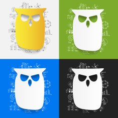 Drawing business formulas owl N6