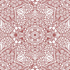 Mehndi henna design seamless pattern N5