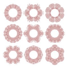 Lace round vintage frames