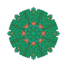 Round ornament Indian pattern Mandala N2