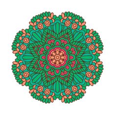 Round ornament Indian pattern Mandala N3