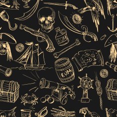 Pirates pattern Hand drawn
