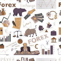 Colored finance forex hand drawing pattern
