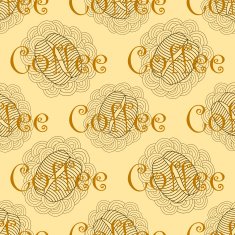 Brown coffee seamless pattern N2