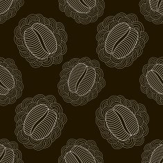 black and white coffee seamless pattern N2