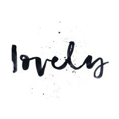 Decorative card Hand lettering Love N2