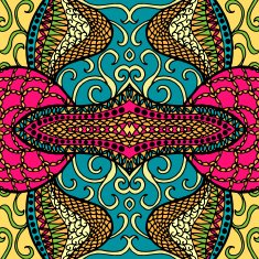 Festive kaleidoscope doodle design Vector illustration N2