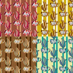 cup with aroma steam seamless pattern