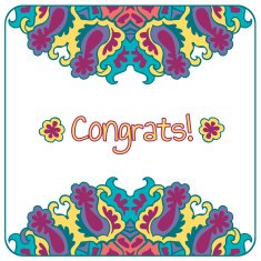 Congrats card Abstract colorful vector illustration N2