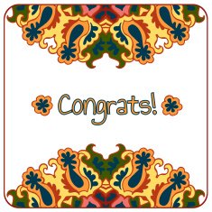 Congrats card Abstract colorful vector illustration N3