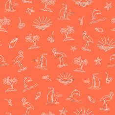 Seamless vector sea pattern