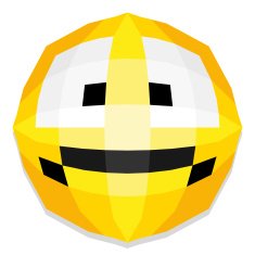 Cute Cartoon Polygonal Face Illustration Isolated