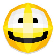 Cute Cartoon Polygonal Face Illustration Isolated N2