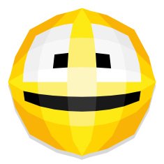 Cute Cartoon Polygonal Face Illustration Isolated N3