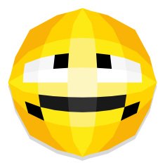 Vector Cute Cartoon Polygonal Face Illustration Isolated