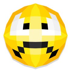 Cute Cartoon Polygonal Face Illustration Isolated N4