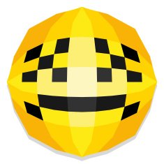 Cute Cartoon Polygonal Face Illustration Isolated N6