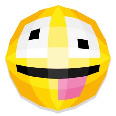 Cute Cartoon Polygonal Face Illustration Isolated N7