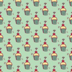 Pattern with ccupcakes N4