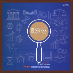 business concept icons on chalkboard sketch icon busine N3