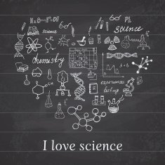Chemistry and sciense elements doodles set Hand drawn sketch vector N2