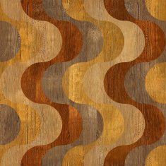 Abstract paneling pattern - waves decoration seamless background