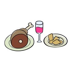 Handdrawn food