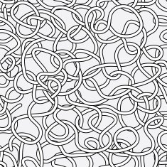 Seamless Pattern With Hand Drawn Knot Lines
