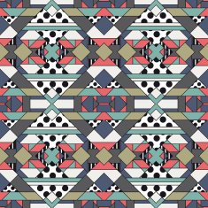 Bright colorful geomertic abstract seamless pattern N2
