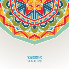 Background With Bright Ethnic Ornament