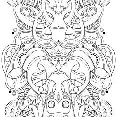 Vector Seamless Monochrome Abstract Pattern N5