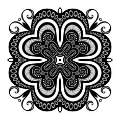 Vector Beautiful Deco Black Square N29