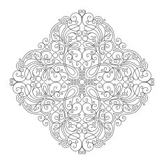 Vector Beautiful Deco Black Square N30