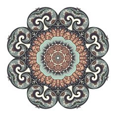 Vector Beautiful Deco Colored Mandala N42