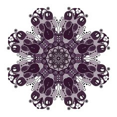 Vector Beautiful Deco Colored Mandala N43
