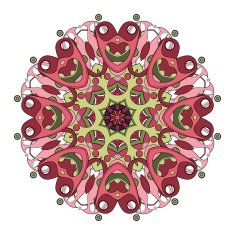 Vector Beautiful Deco Colored Mandala N45