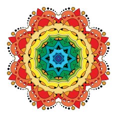 Vector Beautiful Deco Colored Mandala N46