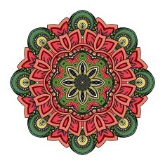 Vector Beautiful Deco Colored Mandala N47