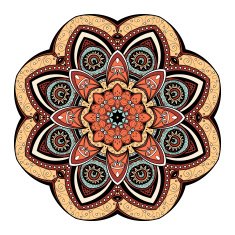 Vector Beautiful Deco Colored Mandala N49