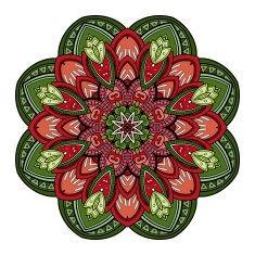 Vector Beautiful Deco Colored Mandala N50