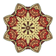 Vector Beautiful Deco Colored Mandala N52