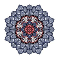Vector Beautiful Deco Colored Mandala N54