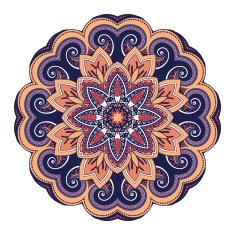 Vector Beautiful Deco Colored Mandala N55