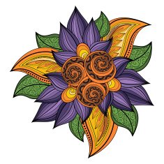 Vector Colored Floral Background N29