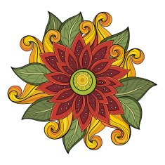 Vector Colored Floral Background N30