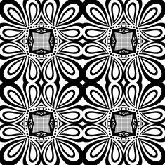 Vector Seamless Vintage Black and White Lace Pattern N62