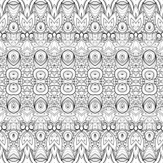 Vector Seamless Monochrome Ornate Pattern N27