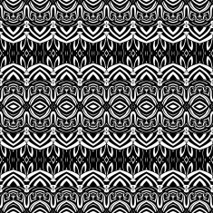 Vector Seamless Monochrome Ornate Pattern N31