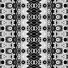Vector Seamless Monochrome Ornate Pattern N38