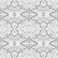 Vector Seamless Abstract Black and White Tribal Pattern N36